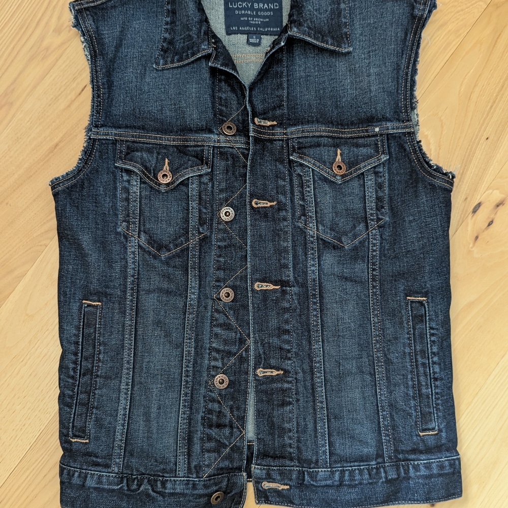 Lucky Brand Men's Blue Denim Vest